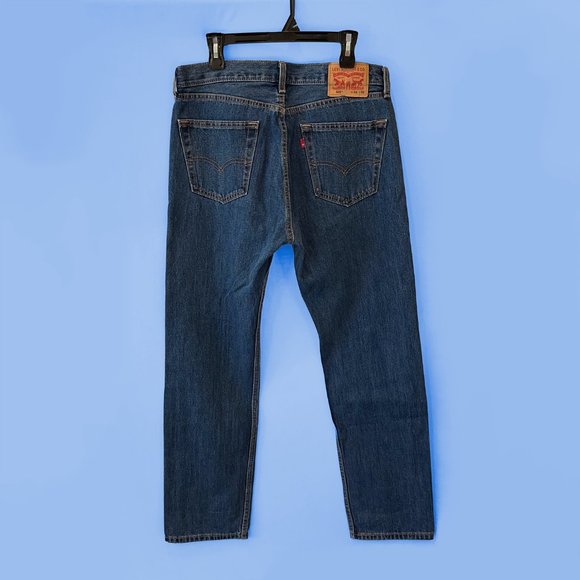 Levi's 505 Jeans Dark Stone Wash W33 x L32 - Picture 2 of 9